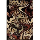 Home Dynamix Catalina 4473-450 Black 5-Feet 3-Inch by 7-Feet 2-Inch Contemporary Area Rug