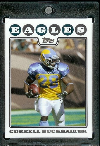 2008 Topps # 109 Correll Buckhalter - Philadelphia Eagles - NFL Trading Cards in a Protective Display Case!