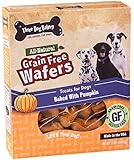 Three Dog Bakery Grain Free Wafer Baked Dog Treat, Pumpkin, 13 oz