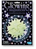 Set of 16 Glow-In-The-Dark 'Glitter Stars' by Glowing Imaginations *Great Gift Idea for Birthday, Children, Boys, Girls, Holidays, Christmas, etc *