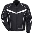 Cortech FSX Series 2 Men's Textile Sports Bike Racing Motorcycle Jacket w/ Free B&F Heart Sticker Bundle - Black