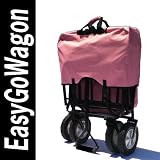 Pink Folding Utility Cart Wagon. Cart Transports Products and/or Children. Made by EasyGoWagon.