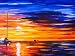 Original on Canvas giclee by Leonid Afremov - "FAR AND AWAY" Hand Signed Painting
