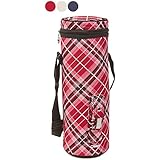 Observ Insulated Wine Tote Bag, Red - Wine Bottle Carrier with Bottle Opener