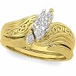 14K Yellow Gold Diamond Wedding Set - 0.66 Ct.