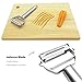 WinArrow 6.3inch Ergonomically Designed Ultra Sharp Stainless Steel Dual Julienne and Vegetable Peeler with Cleaning Brush / Dishwasher Safe