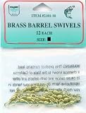 Dolphin Size 12 Brass Barrel Swivels - 12 Pack