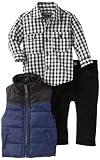 Kenneth Cole Baby-boys Infant Puffy Vest with Shirt and Jean