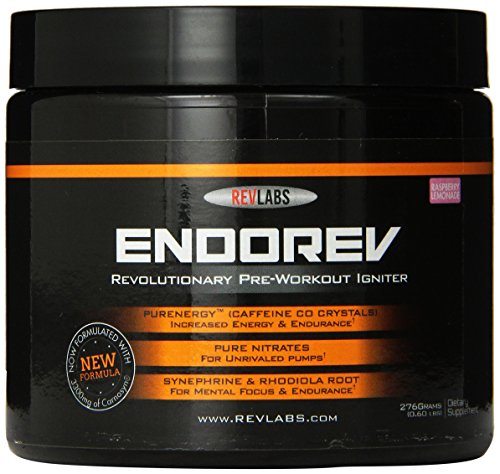 Rev Labs EndoRev Revolutionary Pre-Workout Igniter, Raspberry Lemonade, 240 Gram