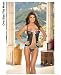 Polka dot stretch mesh open cup babydoll