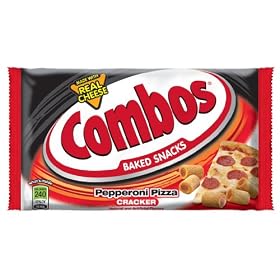 COMBOS Pepperoni Pizza Cracker Singles, 18-Count (Pack of 2)