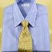 Apparel : Non-Iron End-on-End Stripe Broadcloth Short Sleeve Dress Shirt
