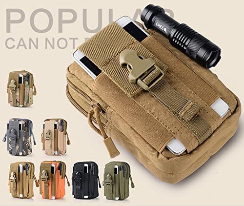 Baakyeek JunSheng Tactical Molle Pouch Belt Waist Packs Bag Pocket Military Waist Fanny Pack Pocket for Iphone 6 6s 5s 6 Plus Samsung Galaxy S6 ACU