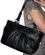 Coach Leather Pleated East West Gallery Bag Tote 13759 Black