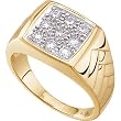 14K Two-Tone Gold Diamond Man's Ring - 0.67 Ct.
