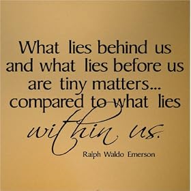 What lies behind us and what lies before us are tiny matters compared to what lies within us 12.5x21 vinyl lettering wall decal sticker art decor
