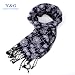 Black spider web Tuxedo Scarf for men women Y&G 100% Silk Jacquard Woven Scarf SC1025