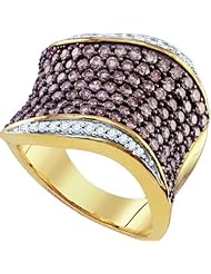 1.75ctw Brown Diamond Fashion Band 10K Yellow Gold w/ 145 Diamonds