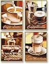 Schipper 609340553 - Malen nach Zahlen - "Kaffeepause", 4 Bilder, je 18 x 24 cm, Karton