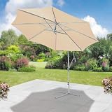 Suntime 3m Hanging Parasol - Ecru