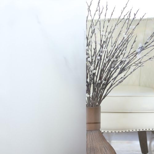 Best Home FashionNon-Adhesive Frosted Privacy Window Film, 3 by 6.5-Feet, White