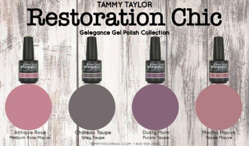 Tammy Taylor "RESTORATION CHIC" 4 BEAUTIFUL GELEGANCE GEL POLISH COLORS