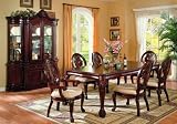 7pc Cherry Finish Birch Dining Room Set Table Chairs