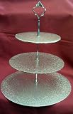 10 of 3 Tier Silver Decorative Party Display Stand Cupcake Muffin Fairy Cake: muffin display