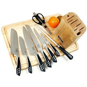 Top Chef 9 Piece Knife Set with Wood Block
