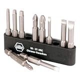 read full review WIHA 74988 Slotted Phillips and Square Power Bit Set with Holder, 10-Piece