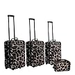 Rockland 4 Piece Luggage Set - Giraffe