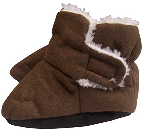 N'Ice Caps Little Kids And Baby Unisex Micro Fiber Soft Sherpa Lined Booties