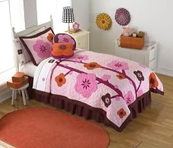 Flowers for Hanna Twin Quilt with Sham