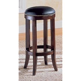 Click here to buy Home Elegance 1305-29 Dark Cherry Veneer Pub Bar Stool 29H by Homelegance.