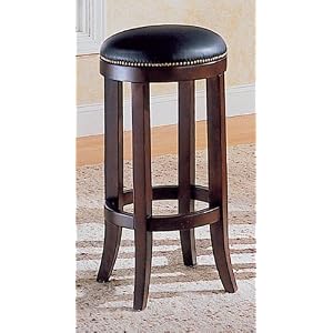 Home Elegance 1305-29 Dark Cherry Veneer Pub Bar Stool 29H by Home Elegance
