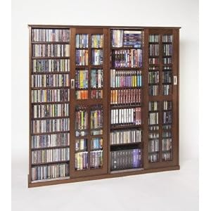 Leslie Dame Sliding Door Inlaid Glass Mission Multimedia Cabinet,Leslie Dame,MS-1400W,LE1139