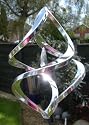 COSMIC CHROME CLEAR CRYSTAL GARDEN WIND SPINNER