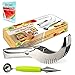 Watermelon Slicer and Server Tongs Cutter Corer Knife - Melon Baller Scoop - GIFT BOX By Maestro of Comfort - As Seen on TV STAINLESS STEEL GIFT - Vegetables Peeler + E-Book
