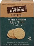 Back To Nature Gluten Free White Cheddar Rice Thins, 4-Ounce Packages (Pack of 6)