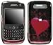 NEW FLOWER RED HEART HARD CASE COVER FOR BLACKBERRY CURVE 8900 PHONE