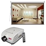 Buy Pyle Video Projector and Screen Package - PRJSD188 60''- 100'' 1080p HD 4:3 16:9...
