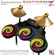 Alecias Swirl 01 Yellow Skin by WraptorSkinz fits Guitar Hero 4 World Tour Drum Set for Nintendo Wii, XBOX 360, PS2 & PS3 (DRUMS NOT INCLUDED)