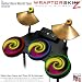 Alecias Swirl 01 Yellow Skin by WraptorSkinz fits Guitar Hero 4 World Tour Drum Set for Nintendo Wii, XBOX 360, PS2 & PS3 (DRUMS NOT INCLUDED)