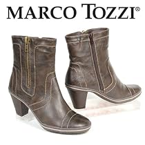 MARCO TOZZI Damen Winter Stiefelette, Zierrei&szlig;verschluss au&szlig;en, mocca braun antic