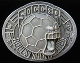 Soccer Rules The World Belt Buckle