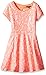 My Michelle Girls' Big Bonded Lace Sleeveless Skater Dress with Necklace and Princess Seam
