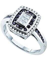 0.50CTW BLACK DIAMOND INVISIBLE RING
