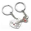 LE Key to My Heart Cute Couple Keychain Love Keychain Key Ring