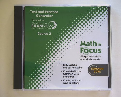Math in Focus Singapore Math Test and Practice Generator Course 2 Common Core Isbn 9780547677125