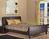Modus Furniture Upholstered Queen Size Torino Platform Bed, Chocolate Leath ....